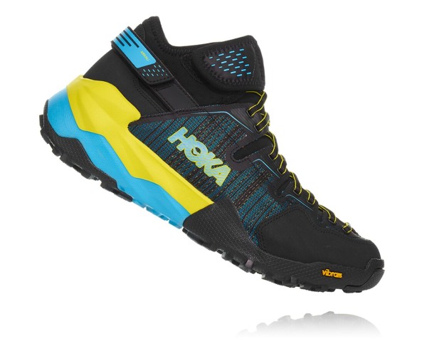 Hoka One One Arkali Mens UK - Black / Blue Hiking Shoes - JLDYW8917